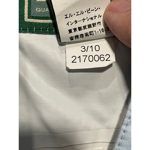 LL Bean Rain Coat Wind Breaker Lightweight Hooded Girls Medium 10-12 Blue 0 BVS1 - Picture 11 of 16